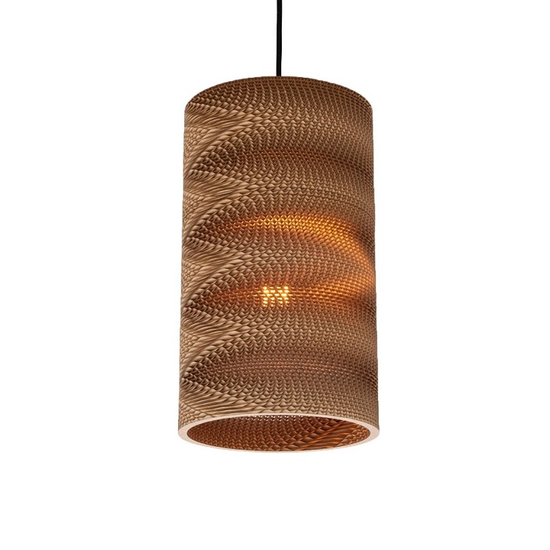 ZigZag 22 Светильник подвесной 1xE27 max60W, крафтовый картон, D220mm H400mm Sp800mm, Wishnya