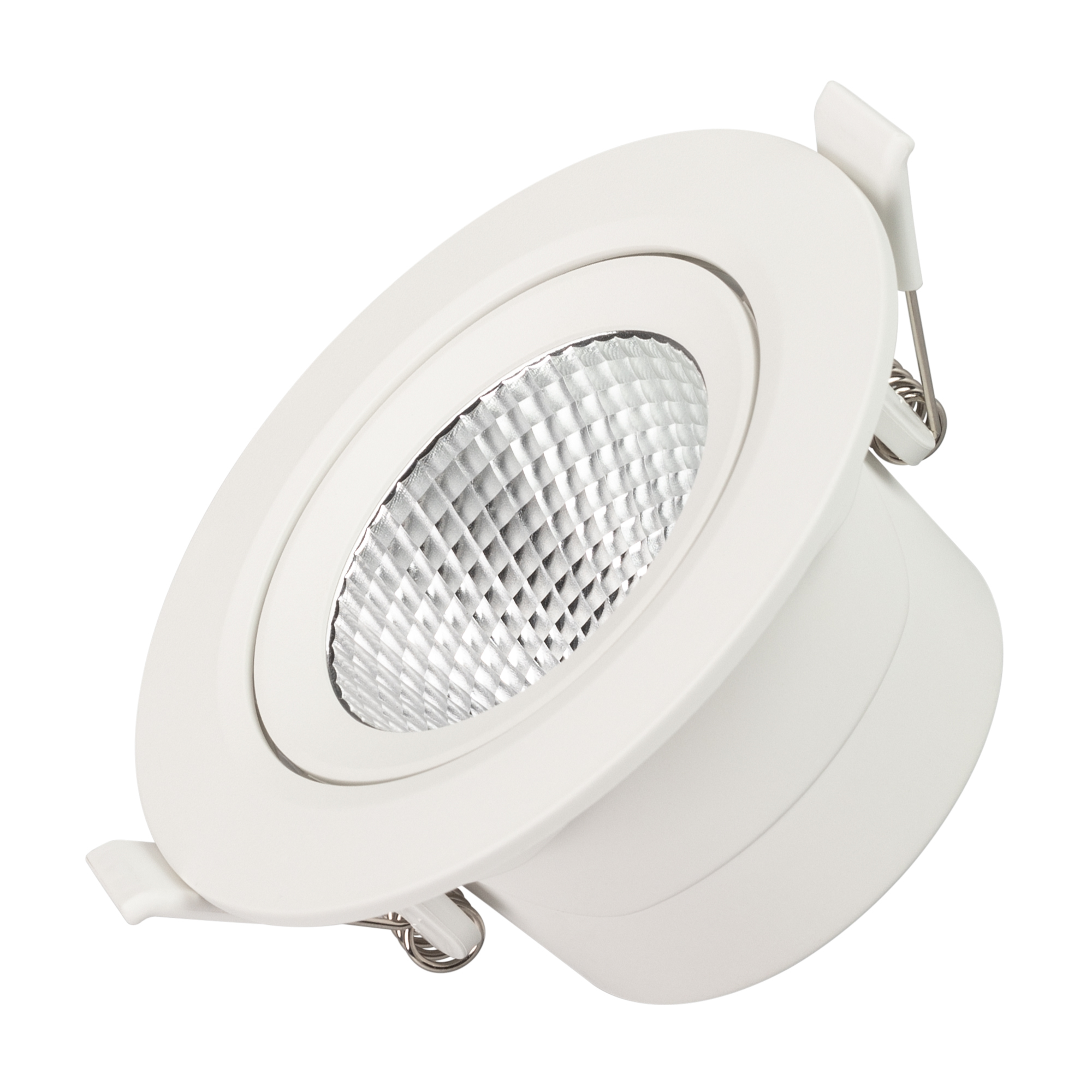 LTD-POLAR-TURN-R105 Светильник встраиваемый LED 10W 4000K 900lm 36°, металл white, D105(83)mm H51.5m