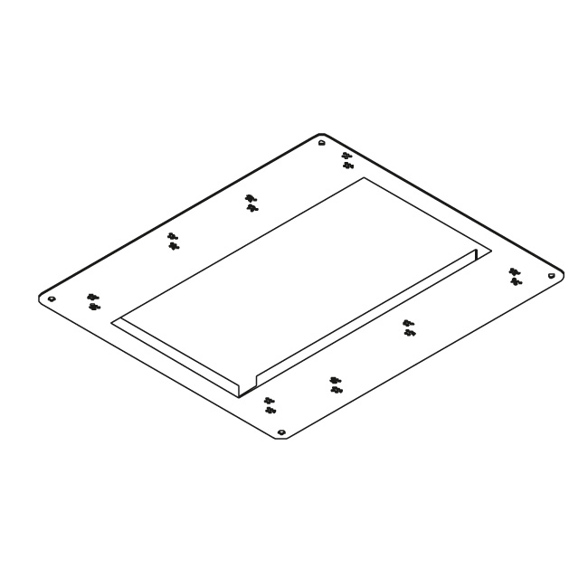 PLASTERKIT 127 Монтажная рамка, 215х250mm, Delta Light