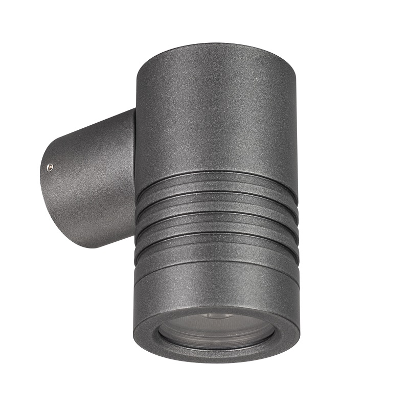 LGD-RAY-WALL-R46 Светильник настенный LED 3W 3000K 310lm 24° IP65, металл grey, W46mm L76mm H78mm, A