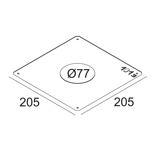 PLASTERKIT 101 Монтажная рамка, L205mm, Delta Light