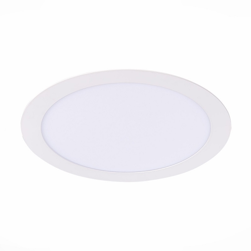 Светильник встраиваемый LED 18W 3000K 1296lm 110°, металл white, D225mm H8mm, ST Luce