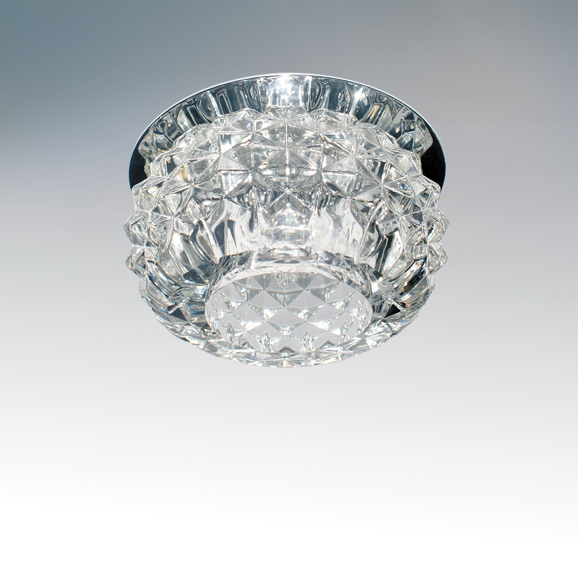 Cesare Светильник встраиваемый 1х40W G9, металл chrome, стекло crystal, D110mm H50mm, Lightstar