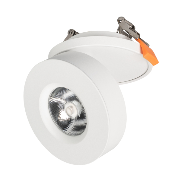 LGD-MONA-BUILT-R100 Светильник встраиваемый LED 12W 3000K 800lm 24° Ra>90, металл white, D100(70)mm 