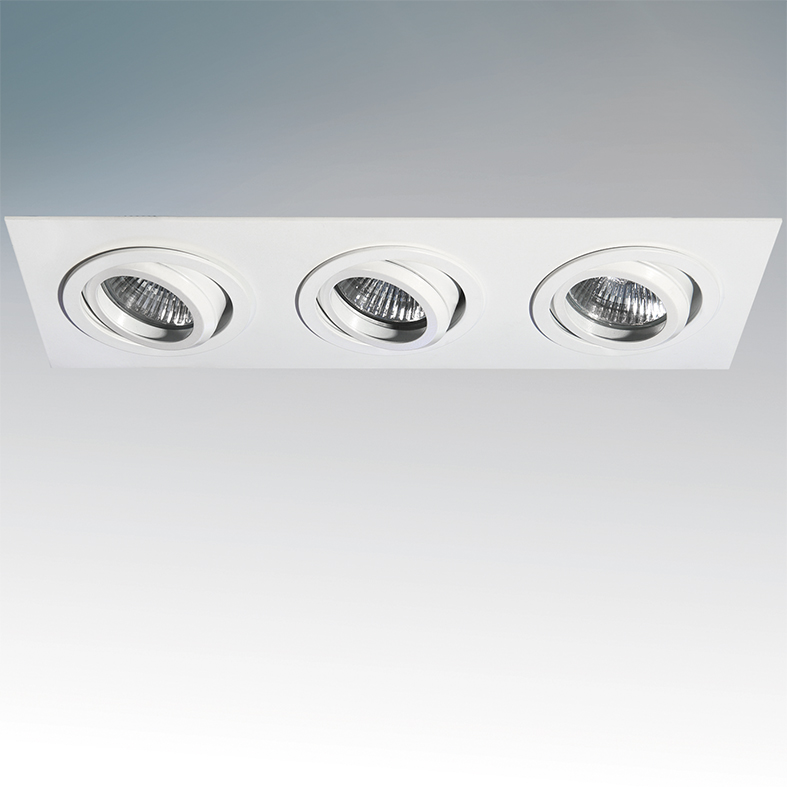 Singo X3 Светильник встраиваемый поворотный 3x50W MR16, металл white,280*100*50mm, h60mm, Lightstar