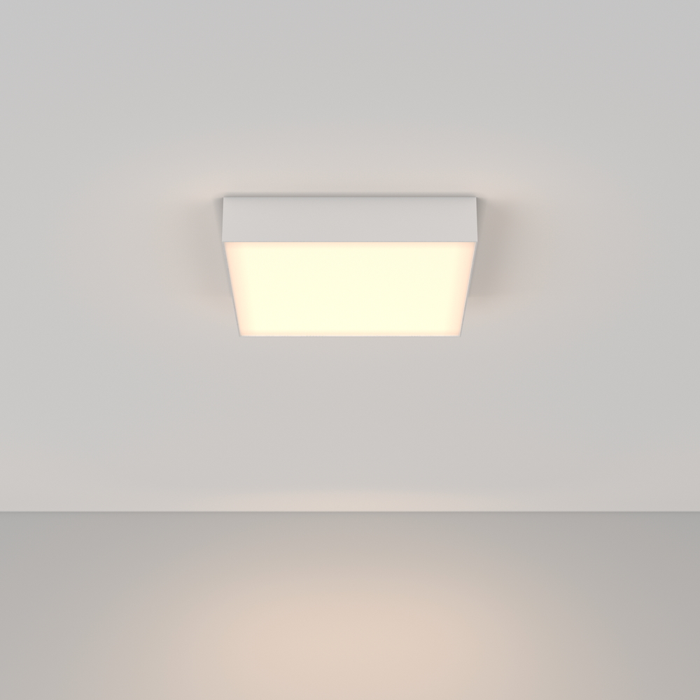 Zon Светильник потолочный LED 35W 3000K 3200lm 120°, металл white, W300mm L300mm H58mm, Maytoni
