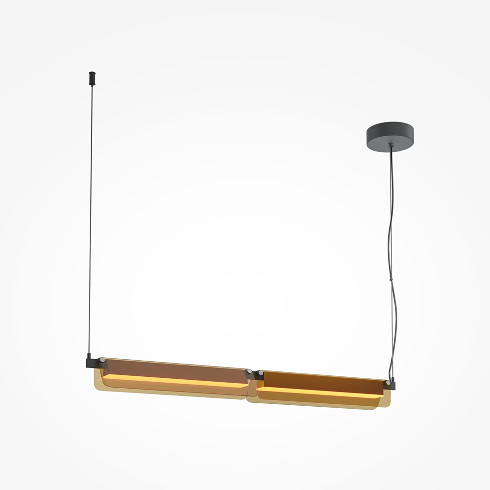 Flat Светильник подвесной LED, металл amber/black, W120mm L930mm H3120mm, Maytoni
