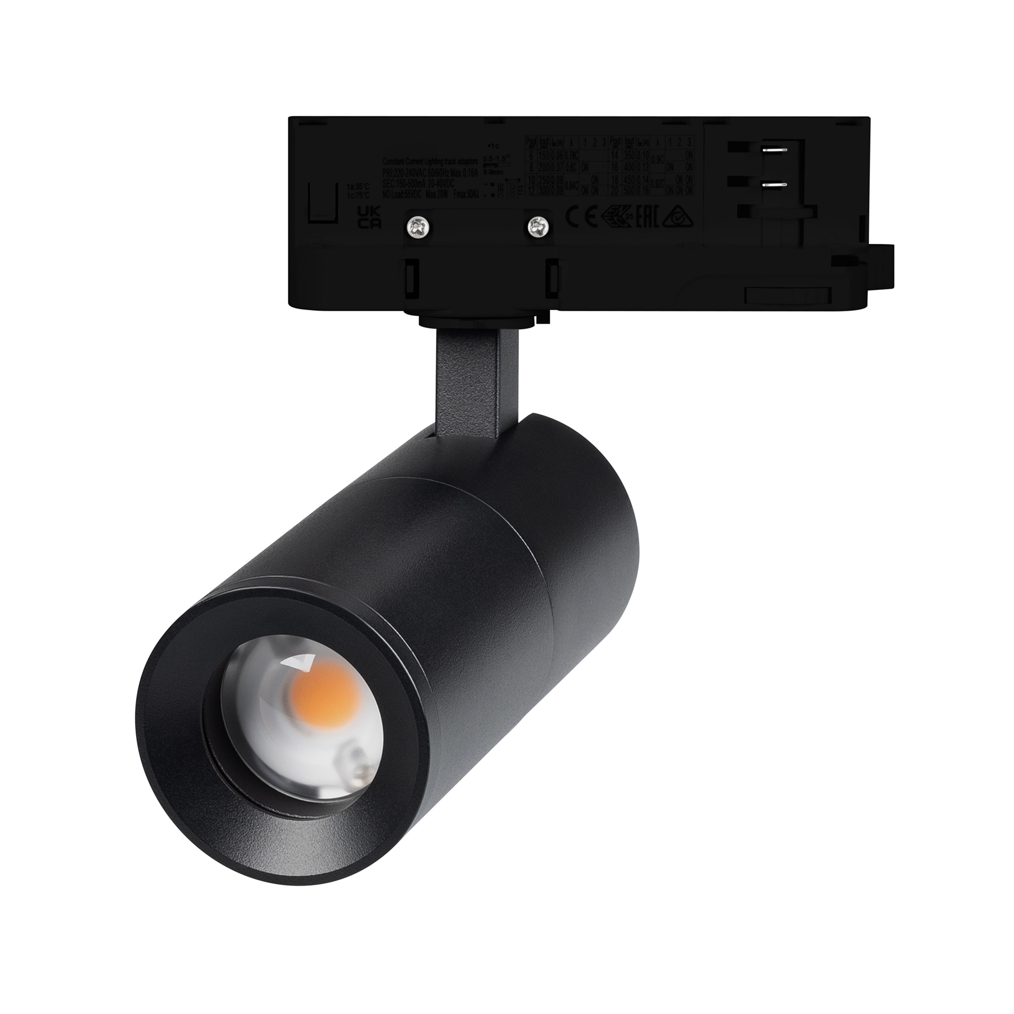 LGD-ARTEMIS-TRACK-4TR-R55 Светильник трековый (3-Ph.) LED 12W 3000K 721lm 8-80° Ra>90, металл black,
