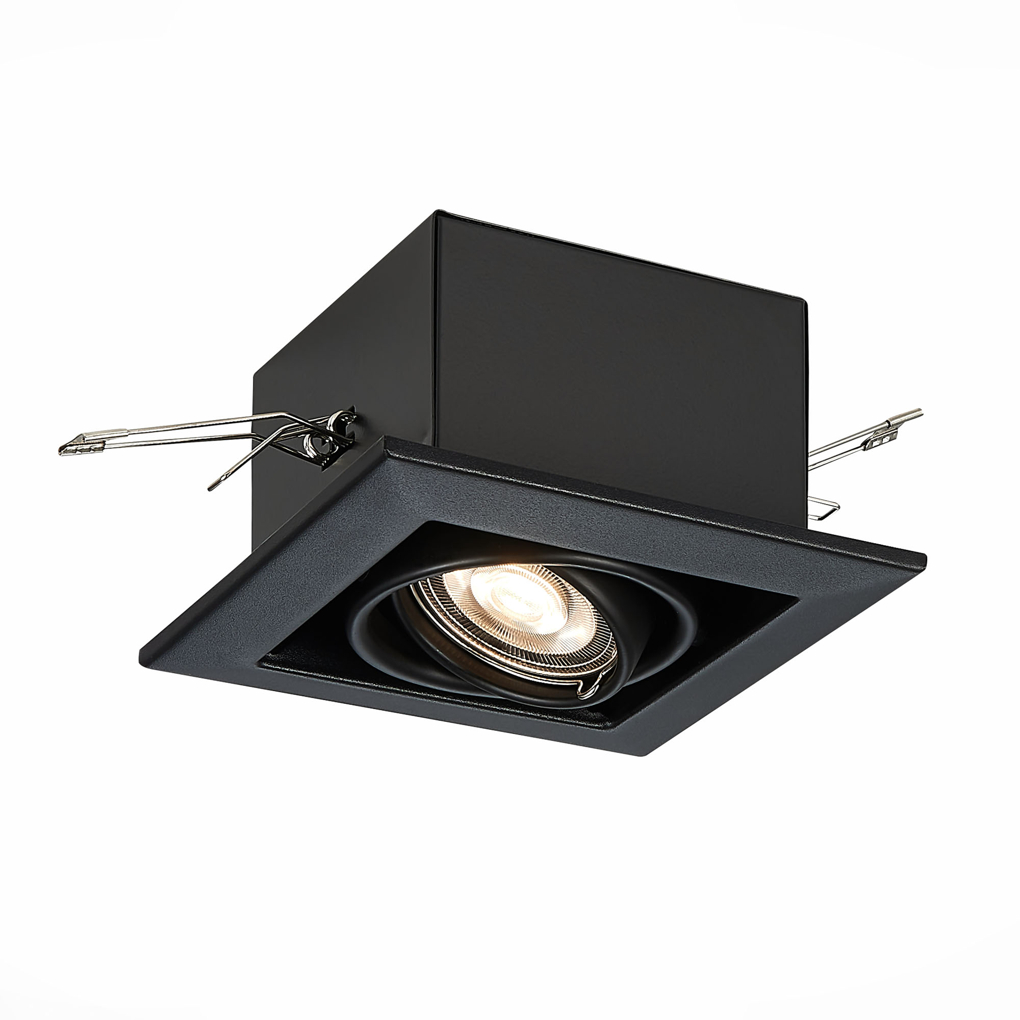 HEMI Светильник встраиваемый 1xGu10 max50W, металл black, L126mm W126mm H70mm, ST Luce