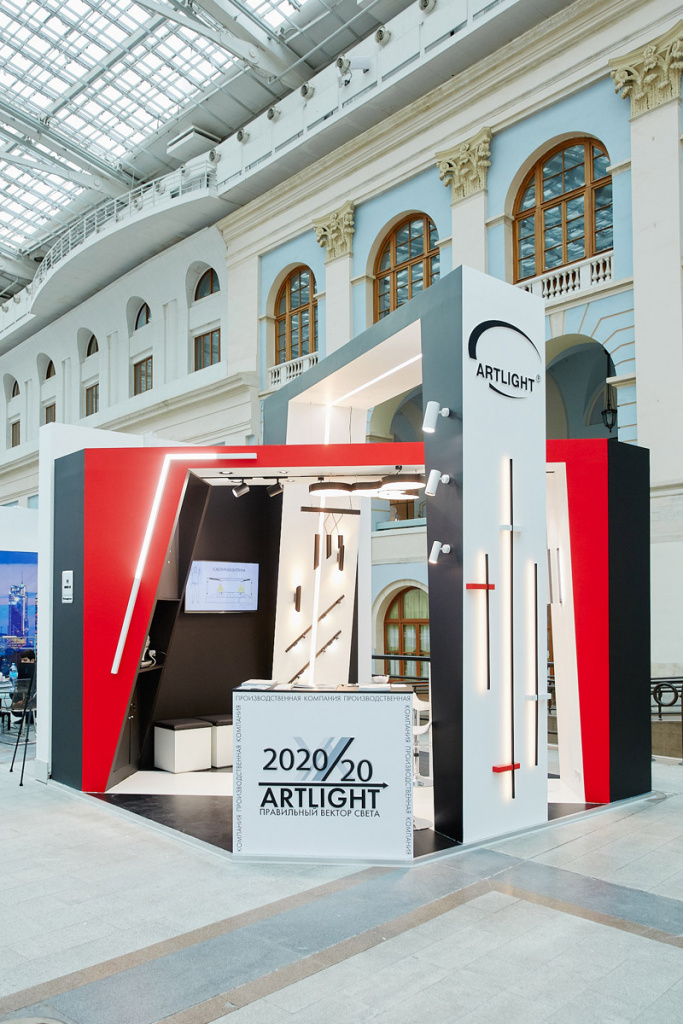 Выставочный стенд компании ARTLIGHT, АРХ Москва 2020