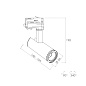 ART-FOCUS66 IN LED светильник трековый с регулируемым углом на встраиваемом основании Downlight   -  Встраиваемые светильники 